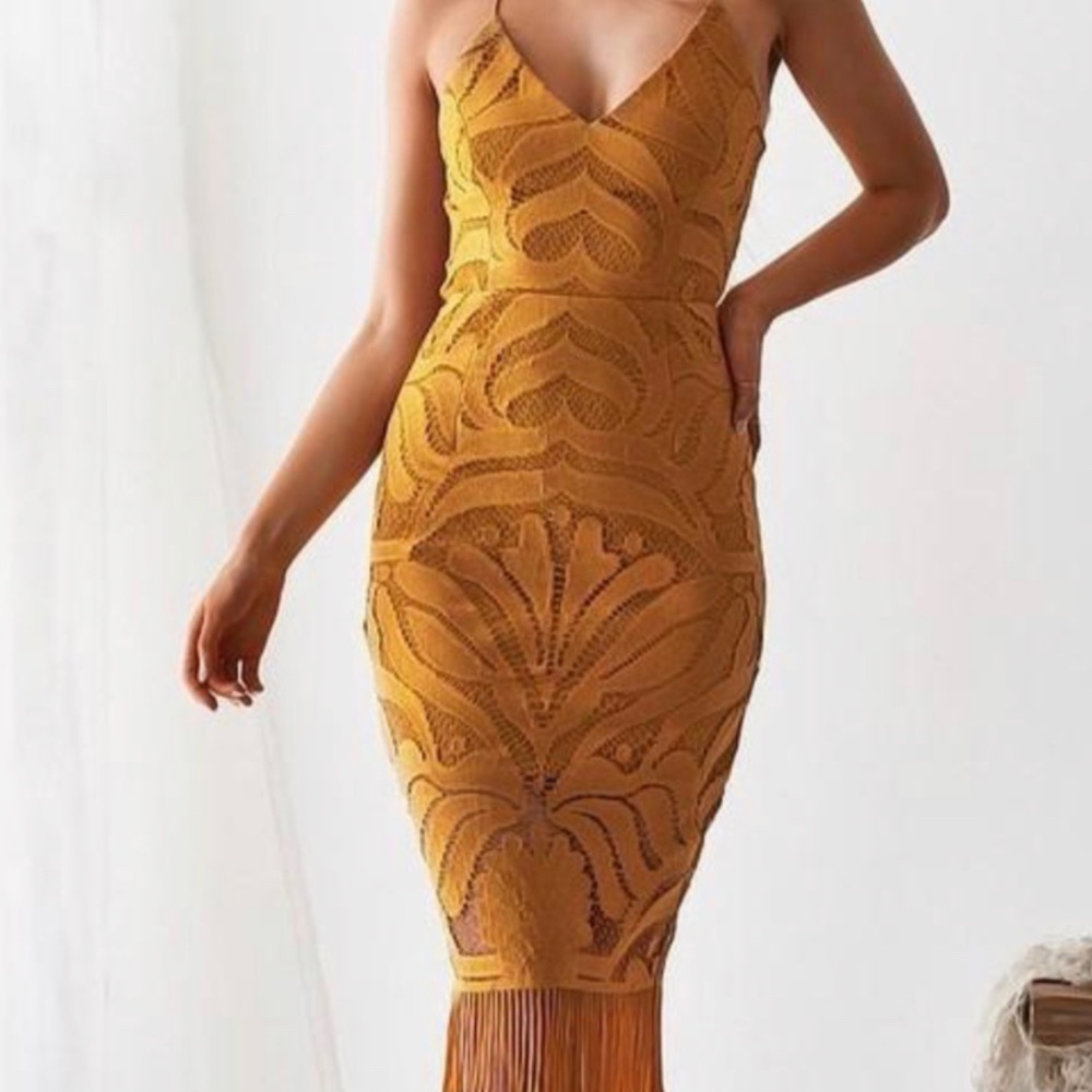 JUAS KHALEESI DRESS - MUSTARD XS